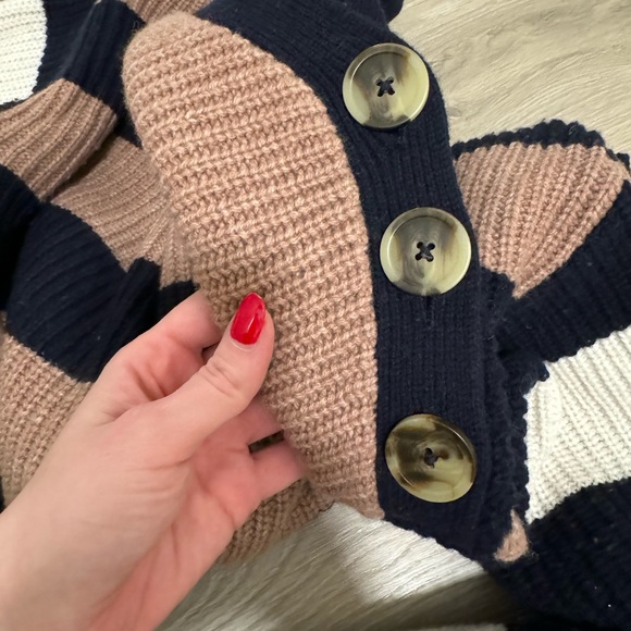Madewell striped sweater with buttons on shoulders - Picture 6 of 6